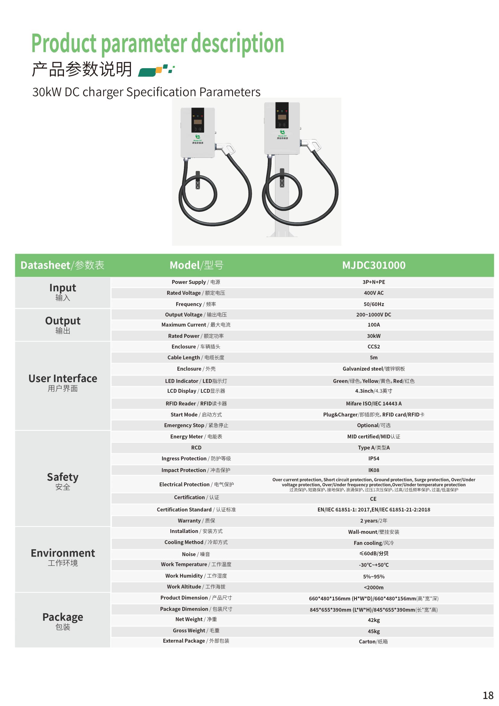 30kW DC charger Specification Parameters(图1)